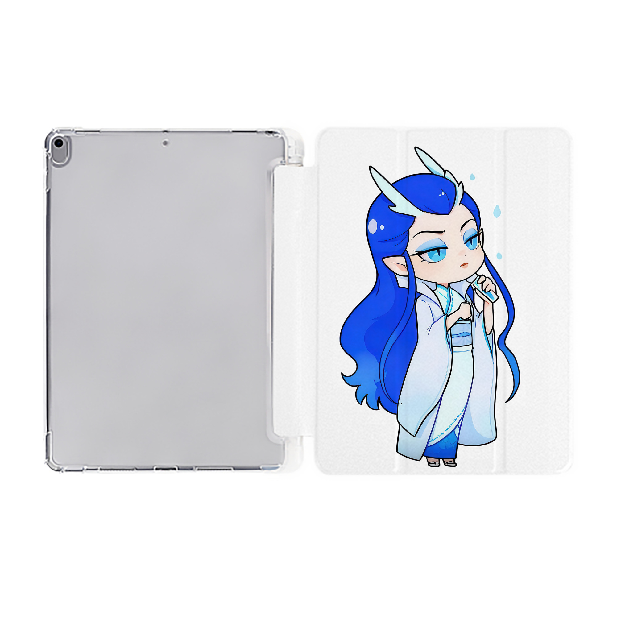 （画像用） Ne Zha 2 ナタ 魔童の大暴れ IPad ケース ペン収納付き 三つ折りスタンド PUレザー×シリコン 対応機種9.5/10.5/10.9インチ